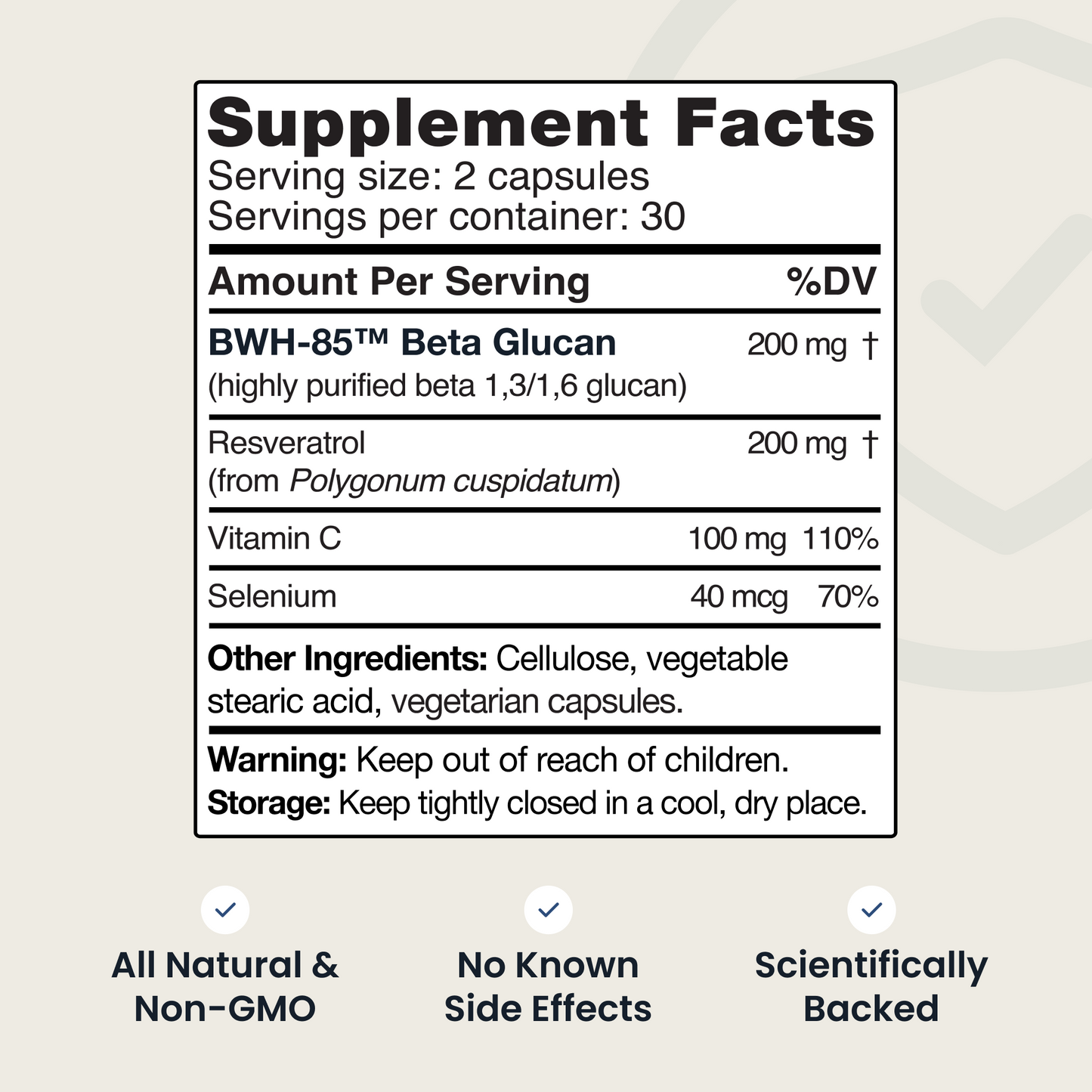 BWH-85® Beta Glucan 100+