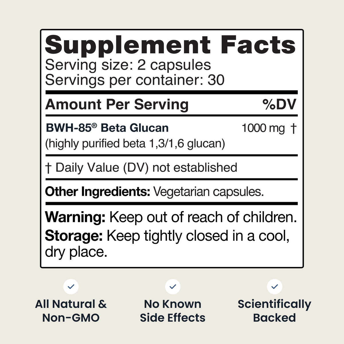 | Black Friday | BWH-85® Beta Glucan 500mg