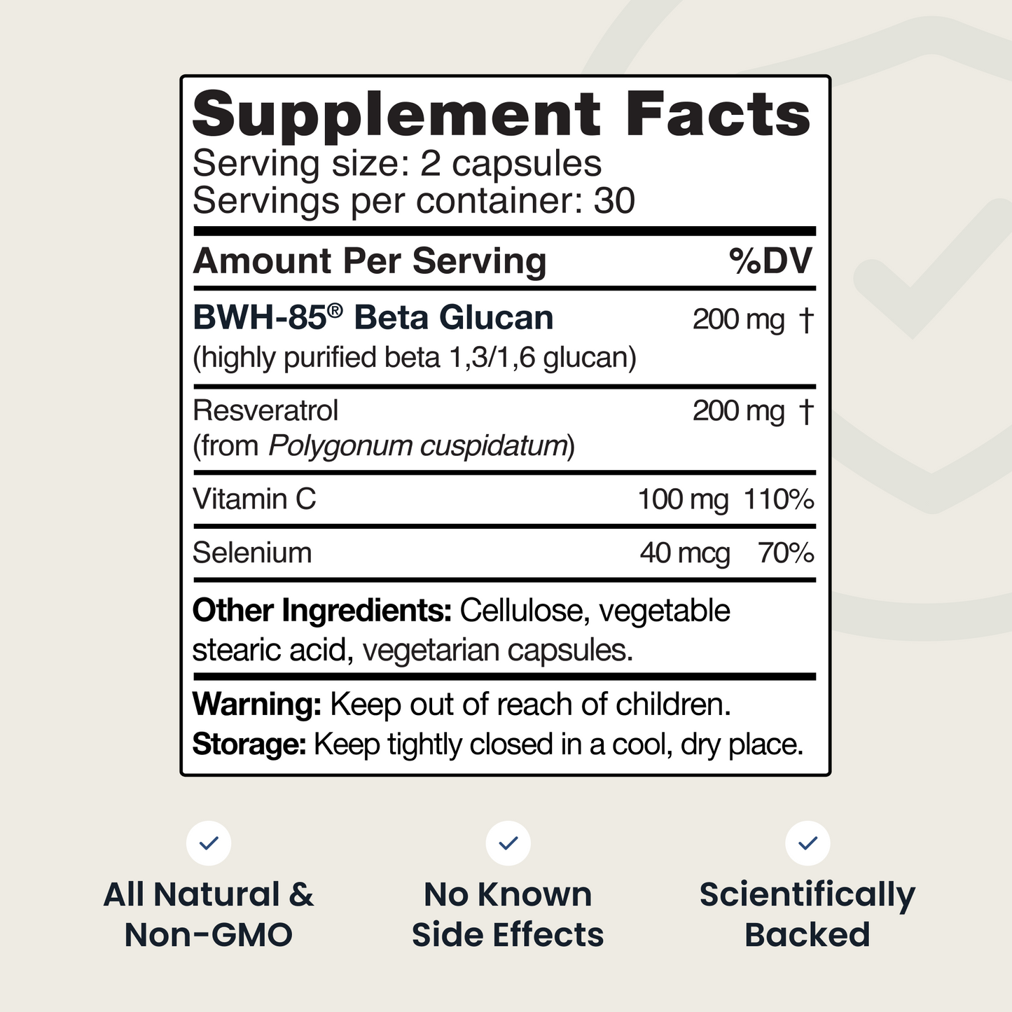 BWH-85® Beta Glucan 100+